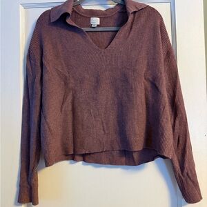 a new day Mauve Ribbed Sweater